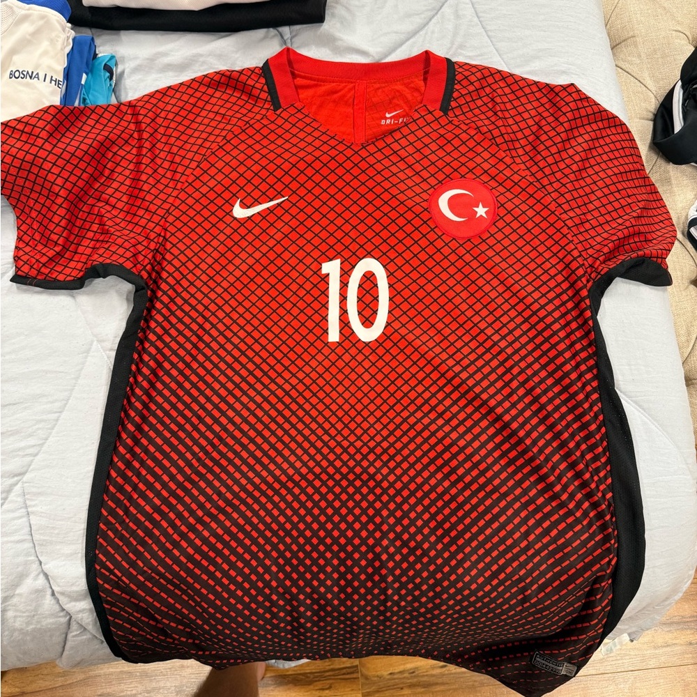 Nike Red and Black Dynamic Soccer Jersey